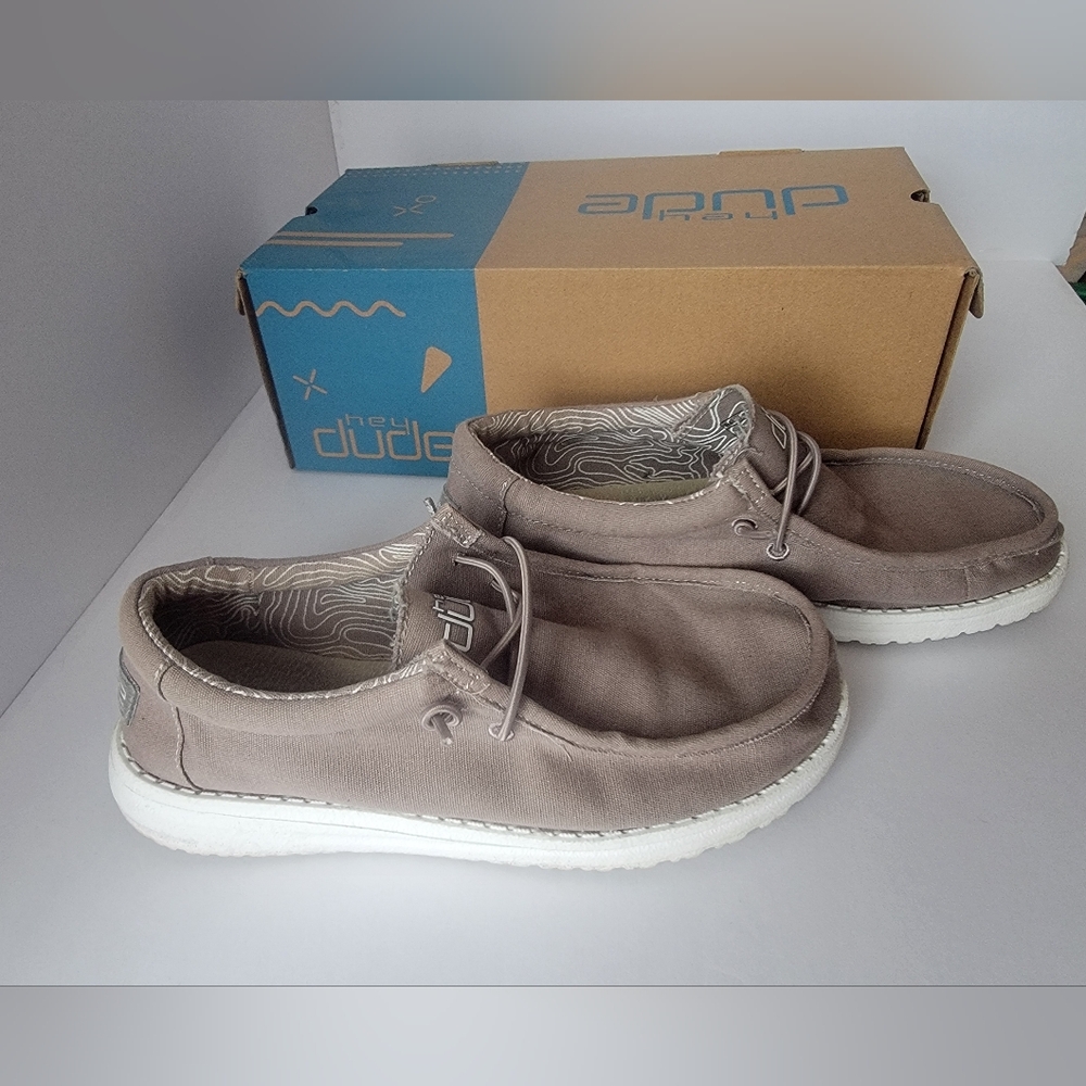 Hey Dude Loafers - Taupe and White